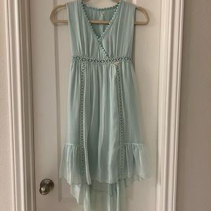 Soft mint silk dress. 100% silk